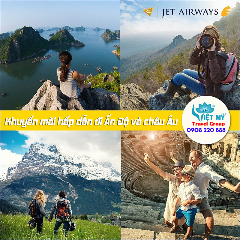 Khuyến mãi Jet Airways đi Ấn Độ và châu Âu