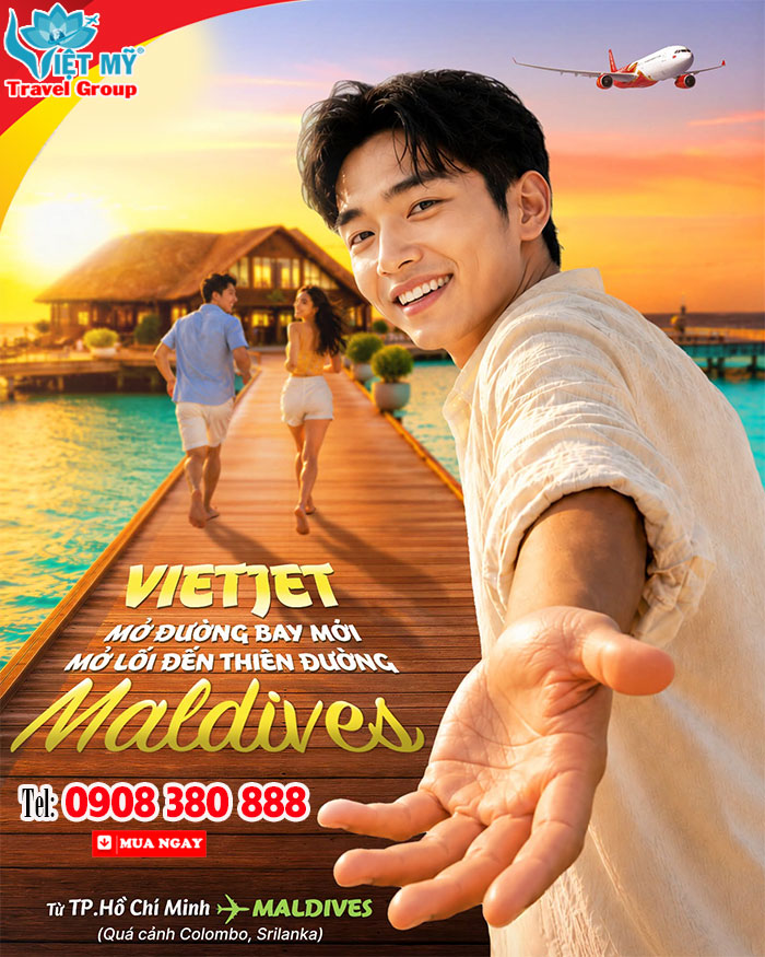 Vietjet khai thác đường bay TpHCM - Maldives từ 5/12/2026