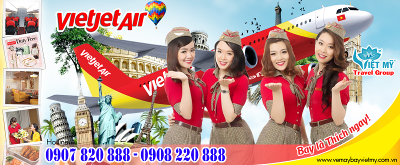 đại lý vé máy bay vietjet air Việt Mỹ