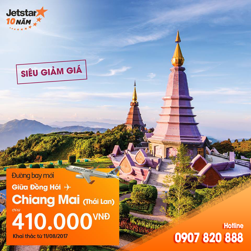 Ưu đãi mừng đường bay mới Đồng Hới - Chiang Mai