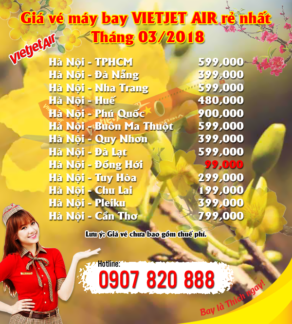 Giá vé từ Hà Nội