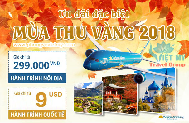 Khuyến mãi mùa thu vàng vietnam ailines2018