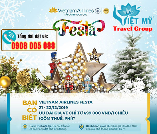 Tưng bừng đón giáng sinh cùng Vietnam Airlines chỉ từ 499k