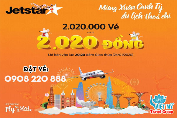 Jetstar khuyến mãi mừng xuân canh tý du lich Thỏa chí chỉ từ 2.020.000 đồng