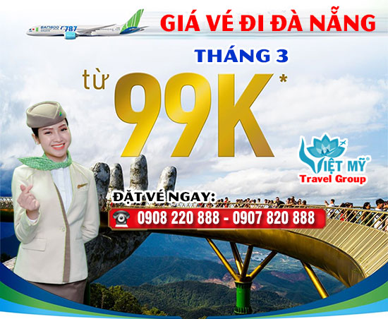 Giá vé máy bay đi Đà Nẵng tháng 3