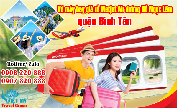 Vé máy bay giá rẻ Vietjet Air đường Hồ Ngọc Lãm quận Bình Tân
