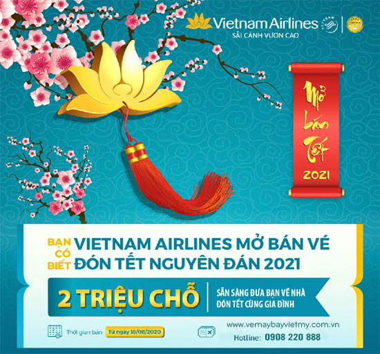 Vietnam Airlines chính thức mở bán vé máy bay tết 2021