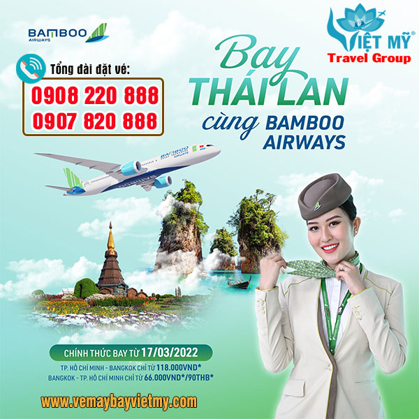 Bambooo Airways chính thức mở bán vé bay thẳng Việt Nam - Thái Lan