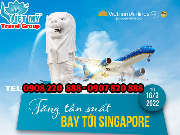 Vietnam Airlines tăng tần suất bay tới Singapore