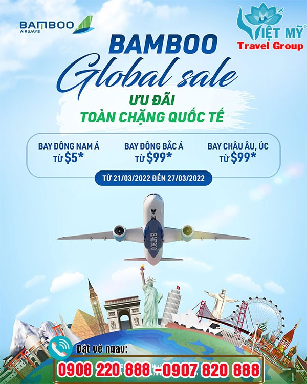Bùng nổ ưu đãi bay quốc tế cùng Bamboo Airways