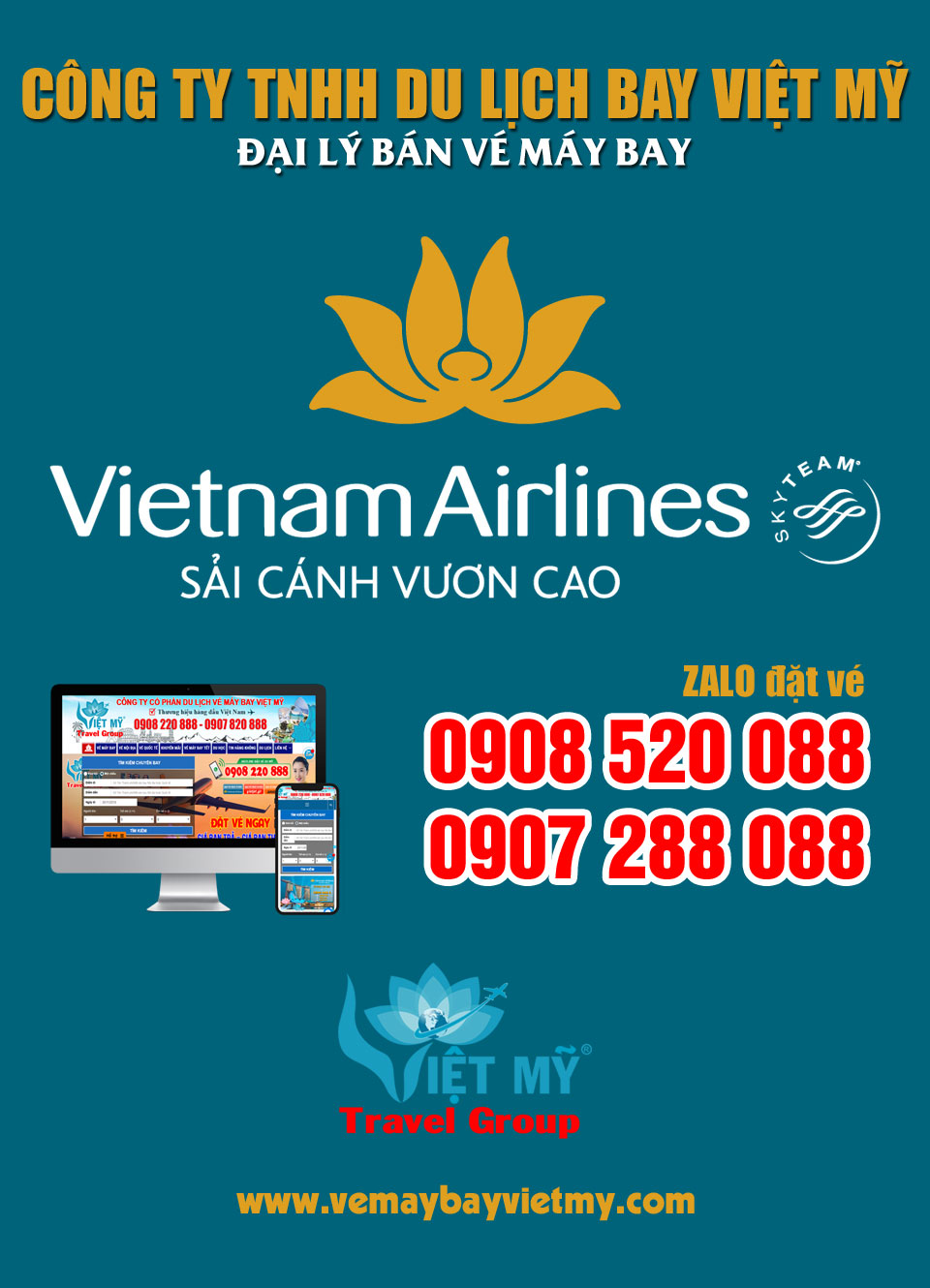 đại lý bán vé máy bay Vietnam Airlines