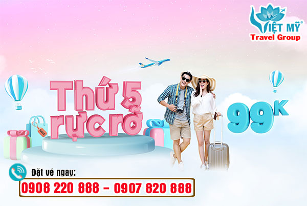 Vietnam Airlines khuyến mãi thứ 5 rực rỡ giá vé chỉ từ 99k