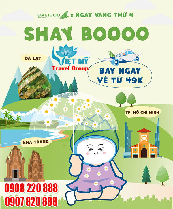 “SHAY” ưu đãi vé 49K cùng Bamboo Airways