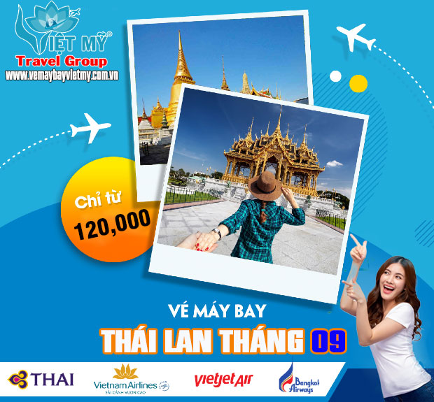 Giá vé máy bay đi Thái Lan tháng 9