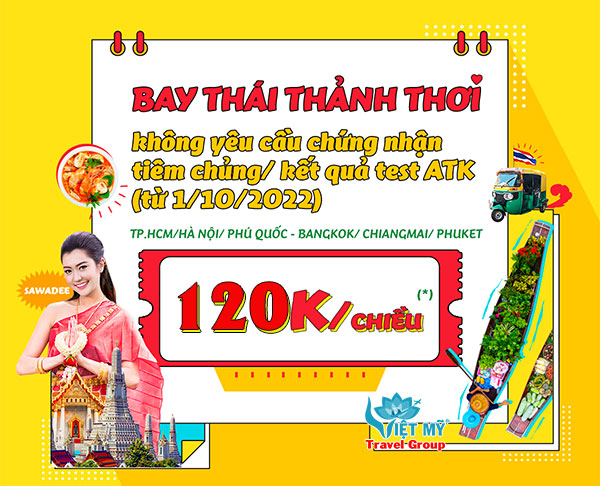 Bay Thái Lan chỉ từ 120.000 đồng