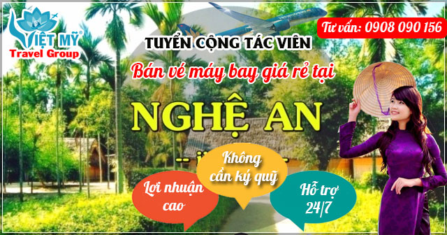 Tuyển cộng tác viên bán vé máy bay giá rẻ tại Nghệ An