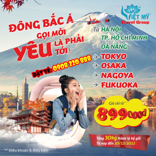 Vietjet Air ưu đãi vé bay đi Nhật giá chỉ từ 899K