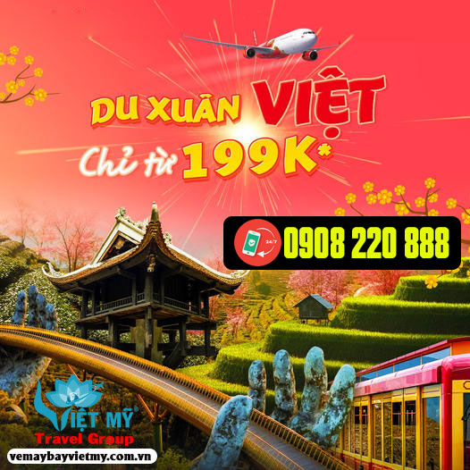 Du xuân xuyên Việt chỉ từ 199k hãng Vietjet Air