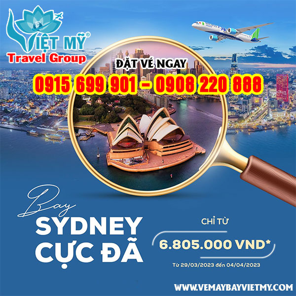 Bay Sydney cực đã chỉ từ 6.805.000 hãng Bamboo Airways