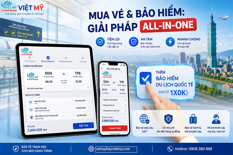Mua bảo hiểm du lịch quốc tế khi đặt vé máy bay