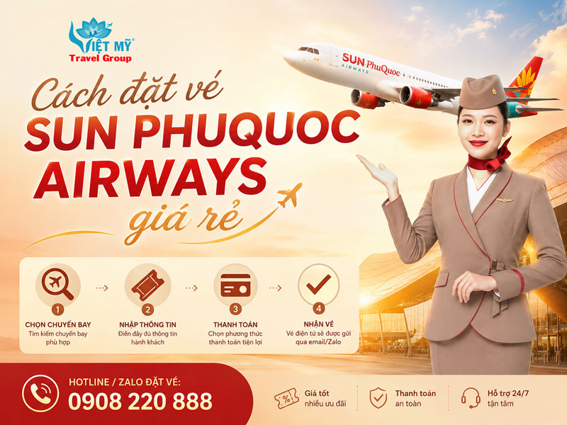 Cách đặt vé Sun PhuQuoc Airways giá rẻ
