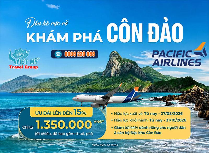 Khám phá Côn Đảo với Pacific Airlines giá vé từ 1.350.000 đồng