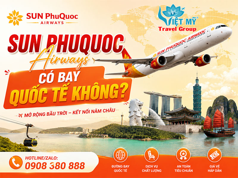 Sun PhuQuoc Airways Airways có bay quốc tế không?
