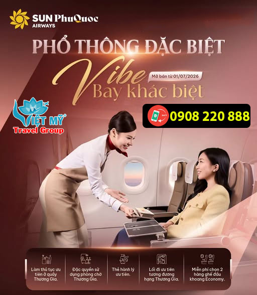 Sun PhuQuoc Airways chính thức mở bán hạng phổ thông đặc biệt