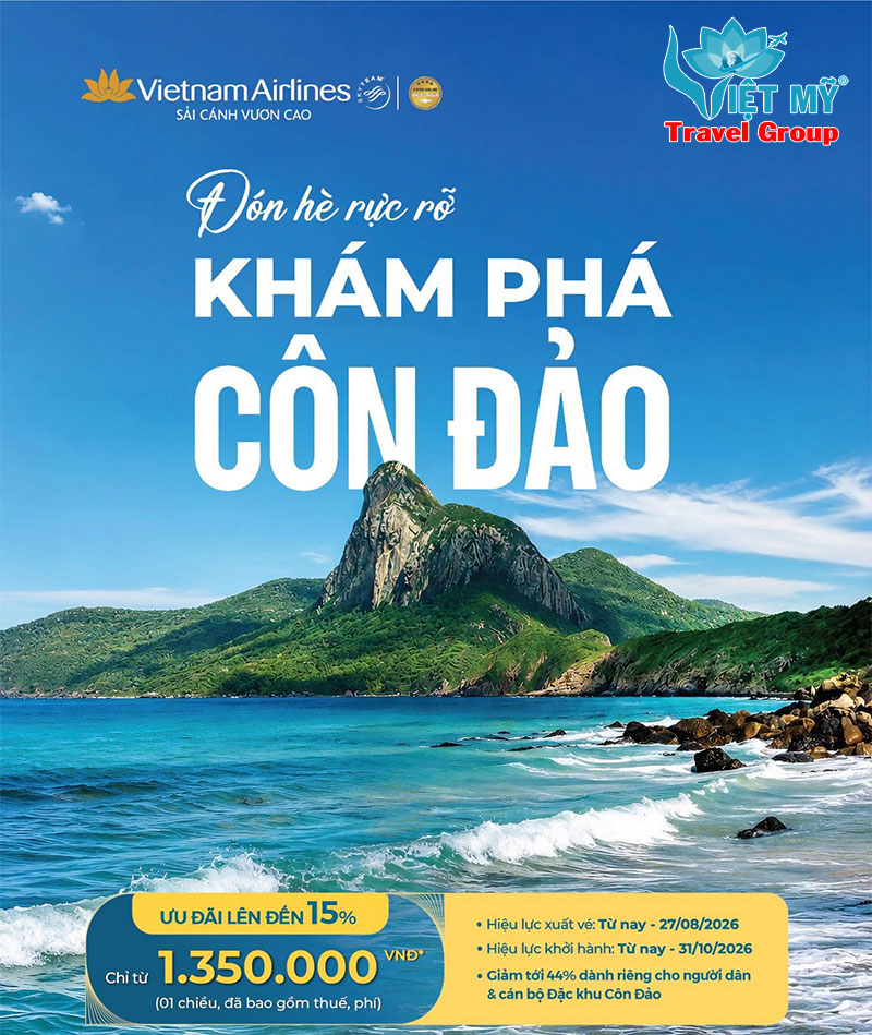 Vietnam Airlines Ưu Đãi Đến 15% &ndash; Săn Vé Côn Đảo, Vi Vu Cuối Hè 2026