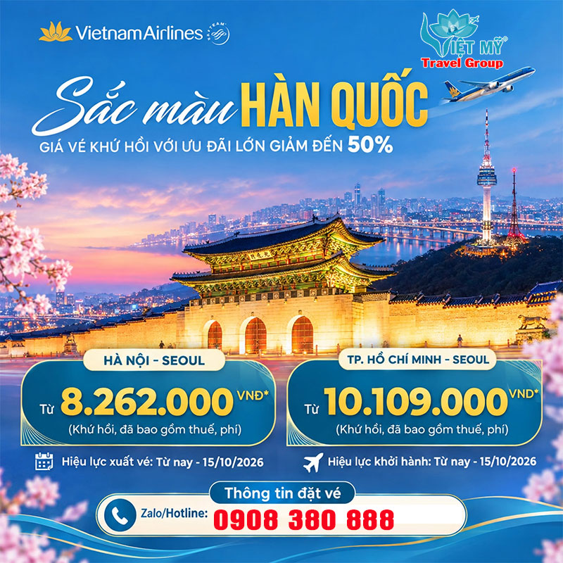 Đón thu Hàn Quốc - Săn vé ưu đãi cùng Vietnam lines