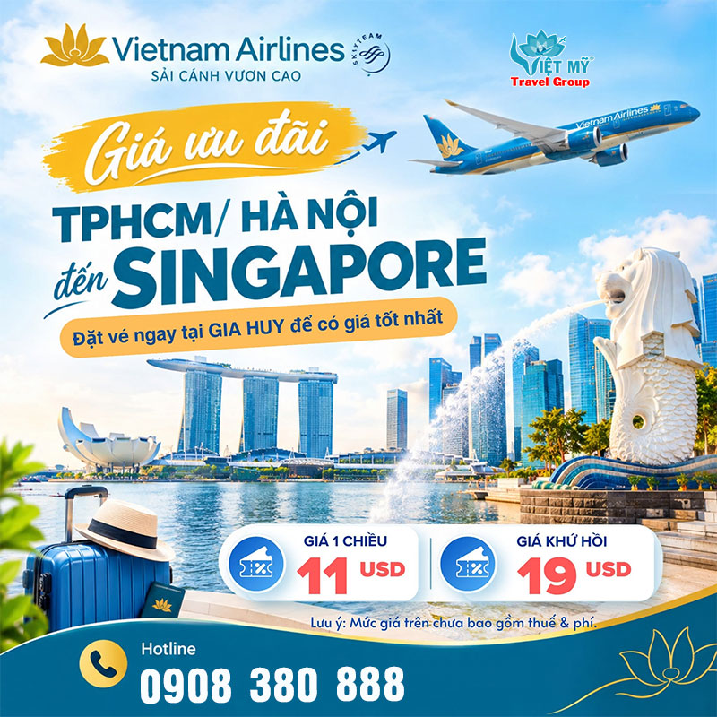 Săn giá ưu đãi - Bay thẳng Singapore cùng Vietnam Airlines